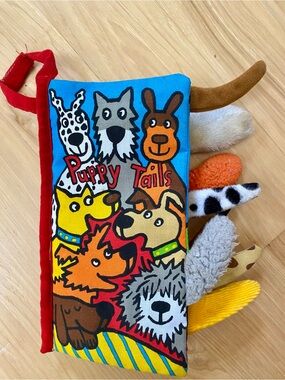 Jellycat Puppy Tails Soft Baby Book